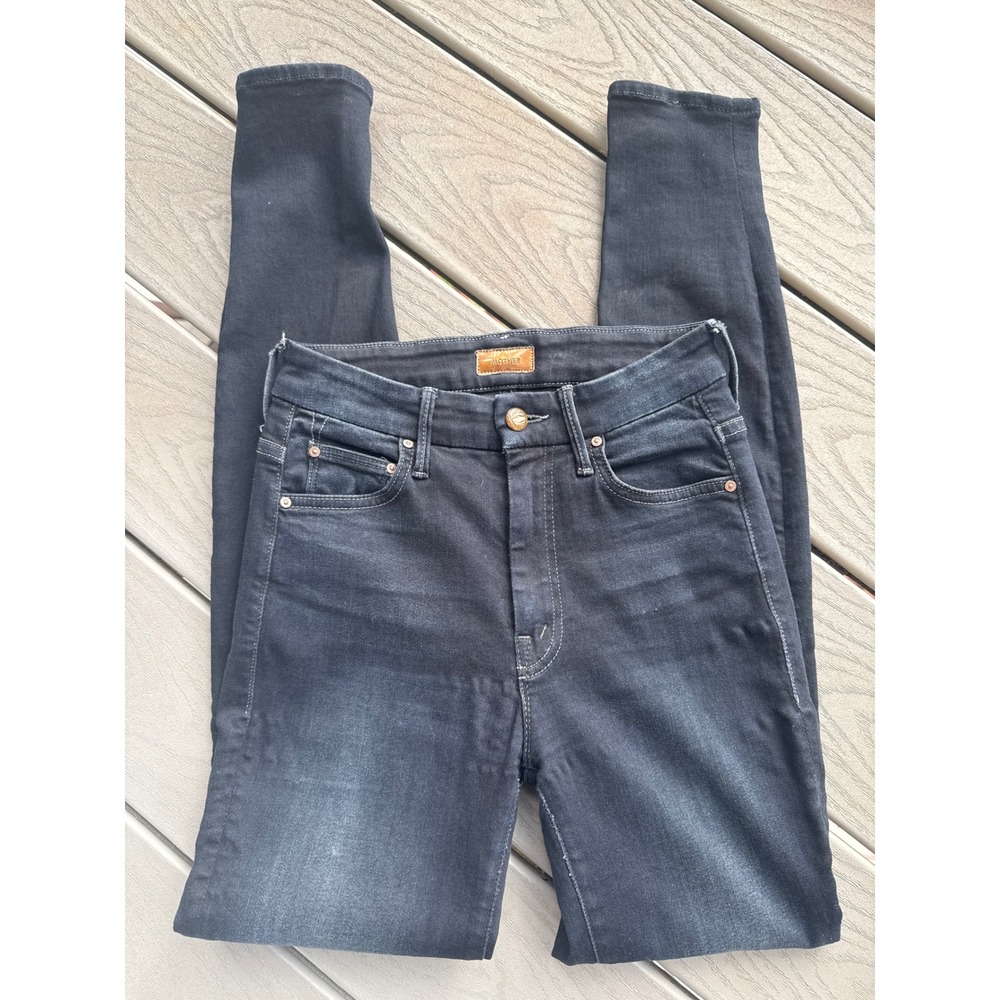 Mother High Waisted Looker Jeans Tea or Me Skinny Dark Wash 23